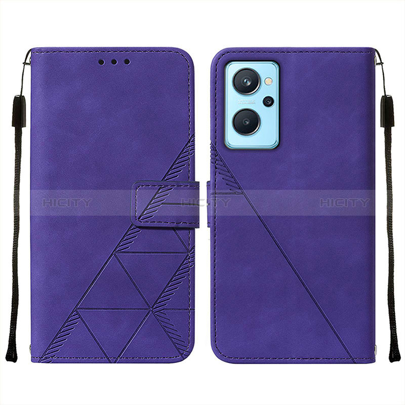 Coque Portefeuille Livre Cuir Etui Clapet Y01B pour Realme 9i 4G Violet Plus