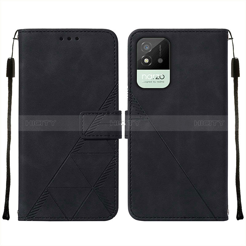 Coque Portefeuille Livre Cuir Etui Clapet Y01B pour Realme C11 (2021) Noir Plus