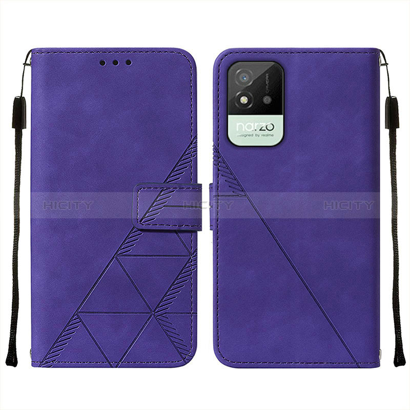 Coque Portefeuille Livre Cuir Etui Clapet Y01B pour Realme C11 (2021) Violet Plus