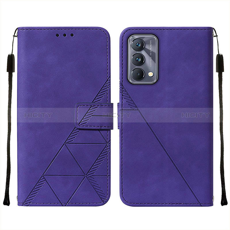 Coque Portefeuille Livre Cuir Etui Clapet Y01B pour Realme GT Master 5G Violet Plus