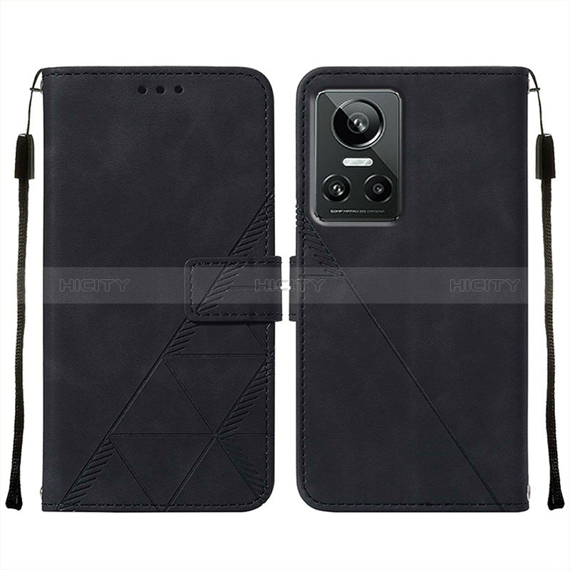 Coque Portefeuille Livre Cuir Etui Clapet Y01B pour Realme GT Neo3 5G Noir Plus