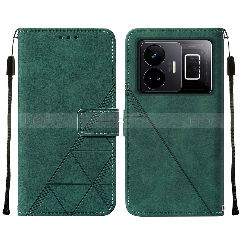 Coque Portefeuille Livre Cuir Etui Clapet Y01B pour Realme GT Neo5 240W 5G Vert Plus