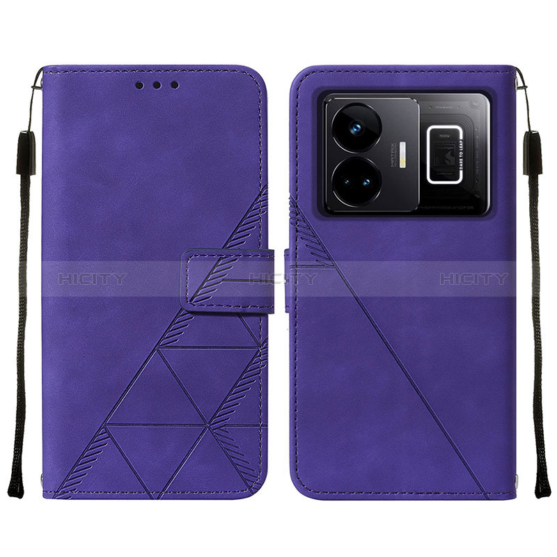 Coque Portefeuille Livre Cuir Etui Clapet Y01B pour Realme GT Neo5 240W 5G Violet Plus