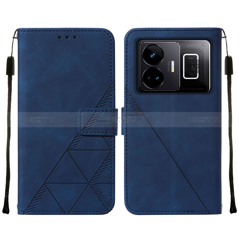 Coque Portefeuille Livre Cuir Etui Clapet Y01B pour Realme GT Neo5 5G Bleu Plus