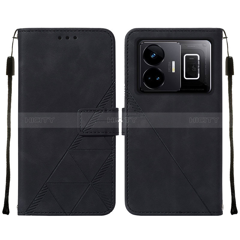 Coque Portefeuille Livre Cuir Etui Clapet Y01B pour Realme GT Neo5 5G Noir Plus