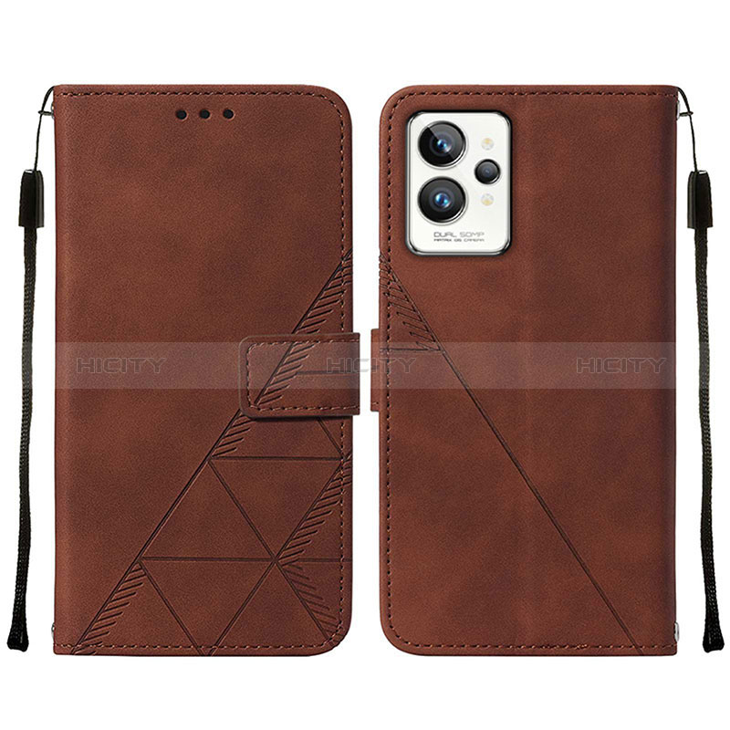 Coque Portefeuille Livre Cuir Etui Clapet Y01B pour Realme GT2 Pro 5G Marron Plus