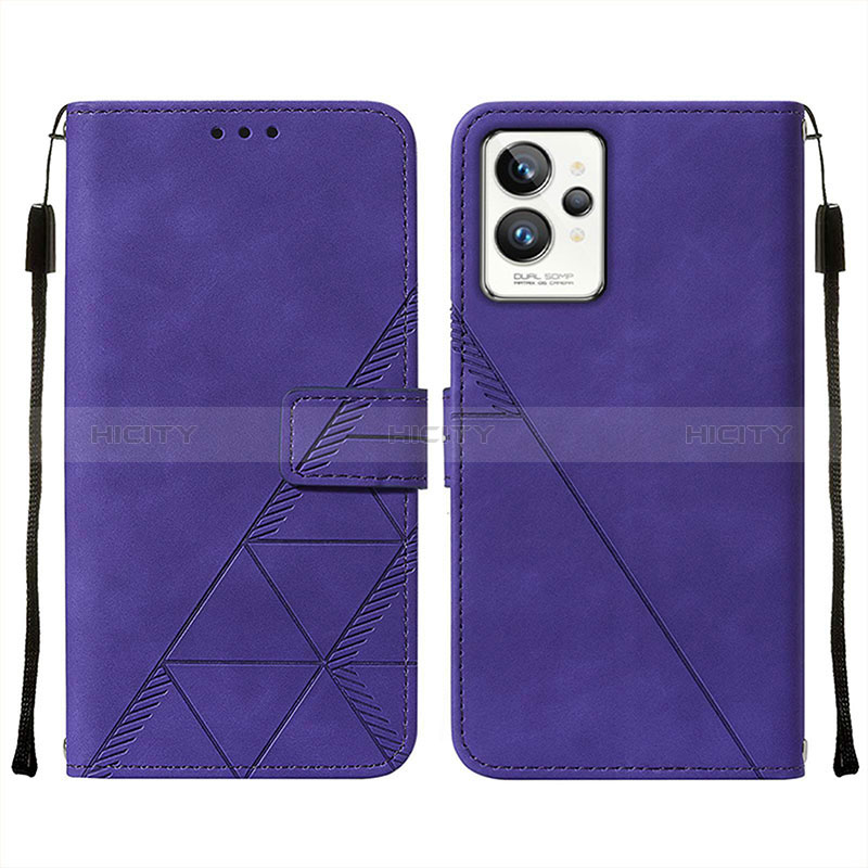 Coque Portefeuille Livre Cuir Etui Clapet Y01B pour Realme GT2 Pro 5G Violet Plus