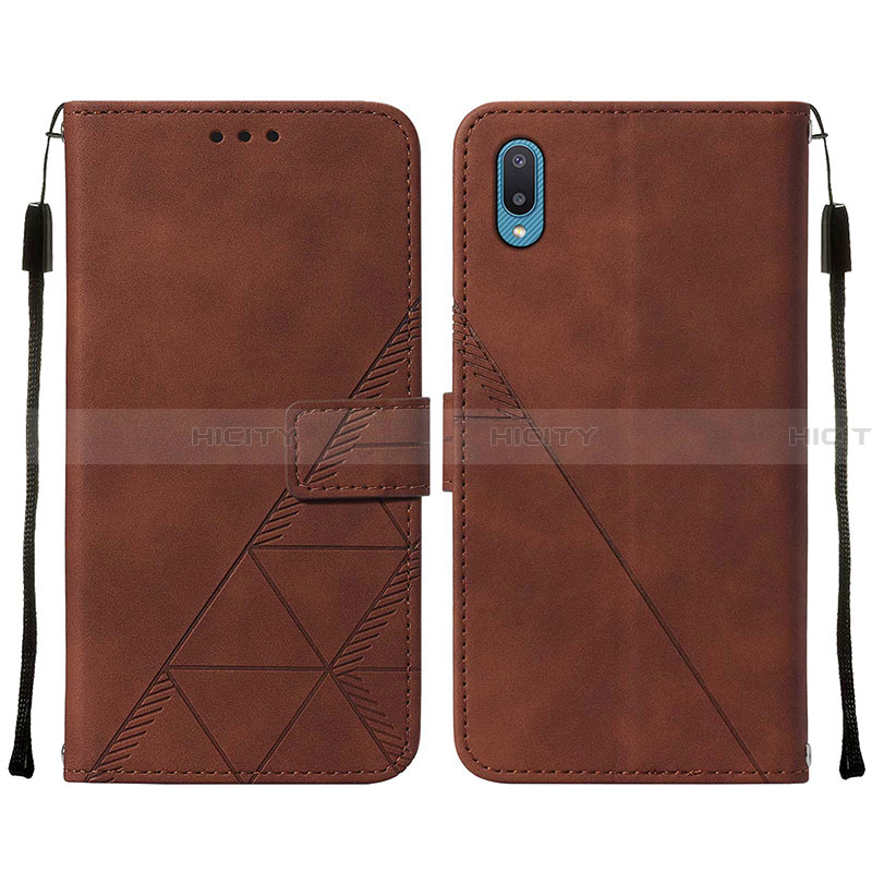 Coque Portefeuille Livre Cuir Etui Clapet Y01B pour Samsung Galaxy A02 Marron Plus