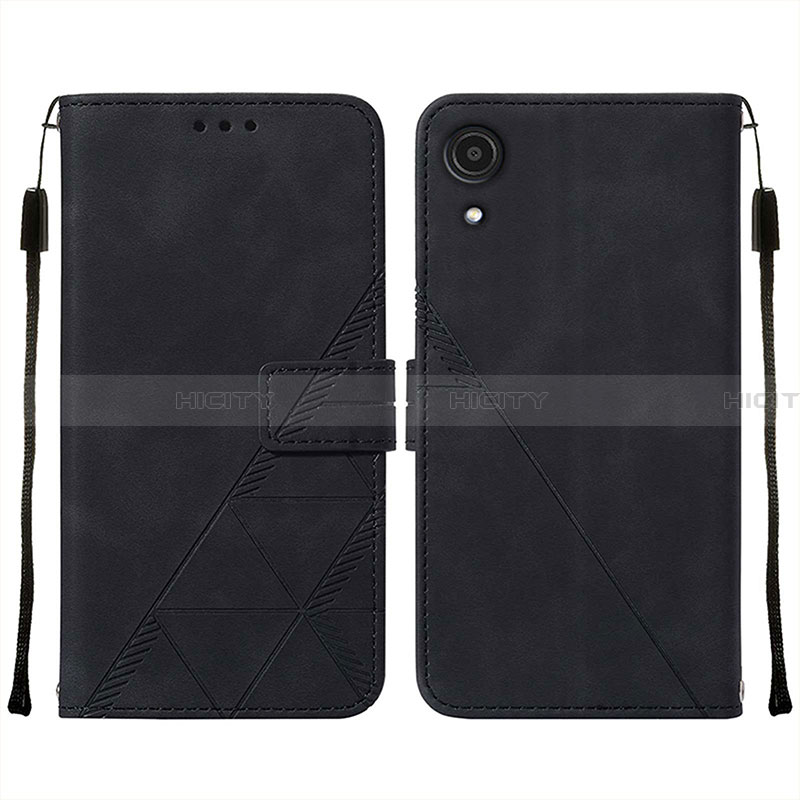 Coque Portefeuille Livre Cuir Etui Clapet Y01B pour Samsung Galaxy A03 Core Noir Plus