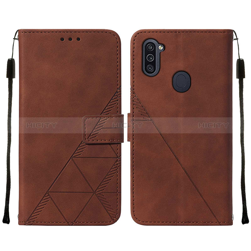 Coque Portefeuille Livre Cuir Etui Clapet Y01B pour Samsung Galaxy A11 Marron Plus