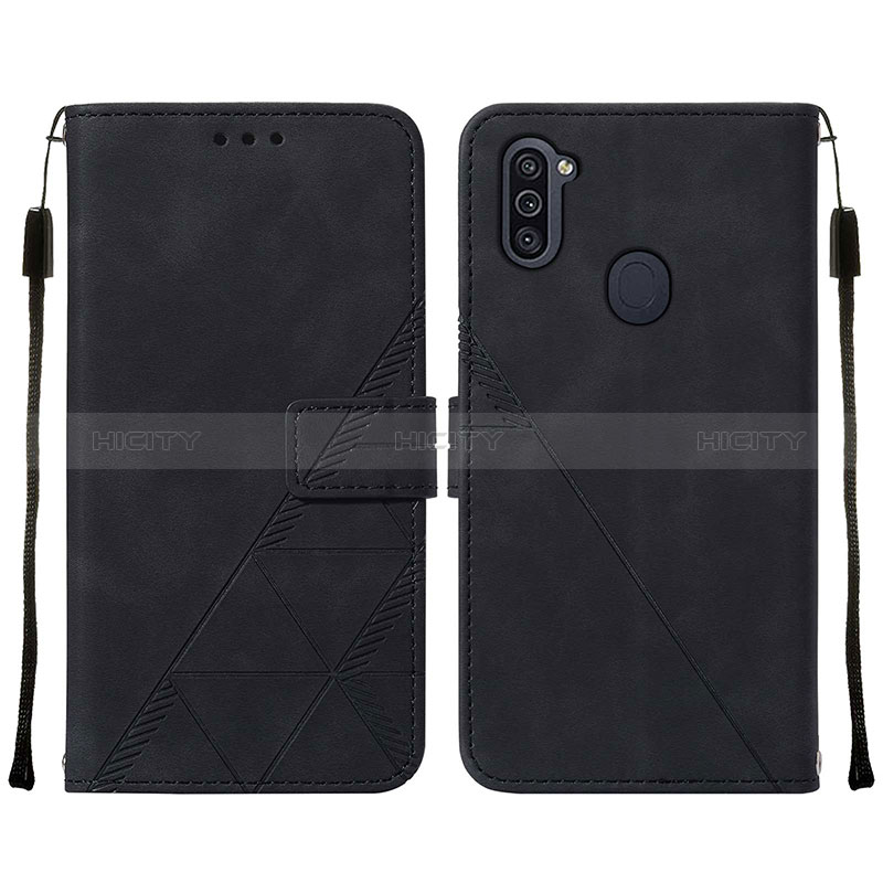 Coque Portefeuille Livre Cuir Etui Clapet Y01B pour Samsung Galaxy A11 Noir Plus