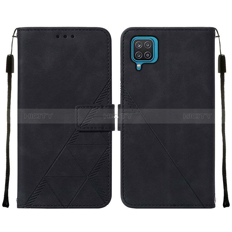 Coque Portefeuille Livre Cuir Etui Clapet Y01B pour Samsung Galaxy A12 5G Noir Plus