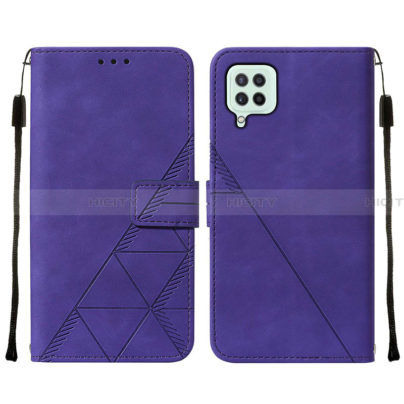 Coque Portefeuille Livre Cuir Etui Clapet Y01B pour Samsung Galaxy A22 4G Violet Plus