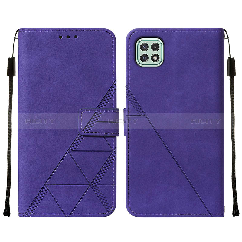 Coque Portefeuille Livre Cuir Etui Clapet Y01B pour Samsung Galaxy A22s 5G Violet Plus