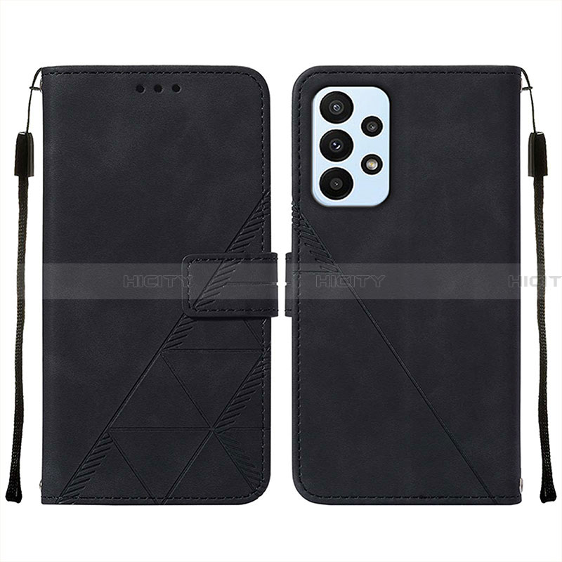 Coque Portefeuille Livre Cuir Etui Clapet Y01B pour Samsung Galaxy A23 4G Noir Plus