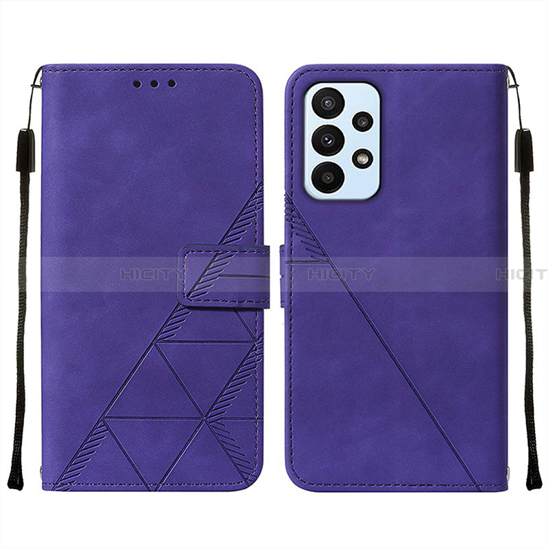 Coque Portefeuille Livre Cuir Etui Clapet Y01B pour Samsung Galaxy A23 4G Violet Plus