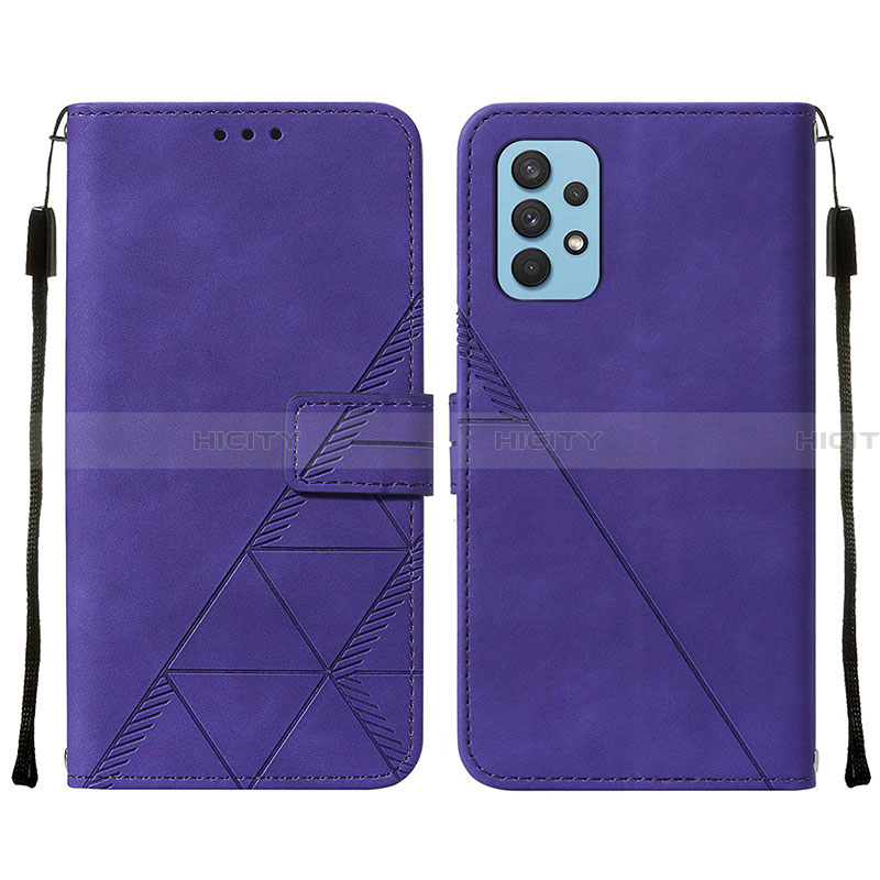 Coque Portefeuille Livre Cuir Etui Clapet Y01B pour Samsung Galaxy A32 4G Violet Plus