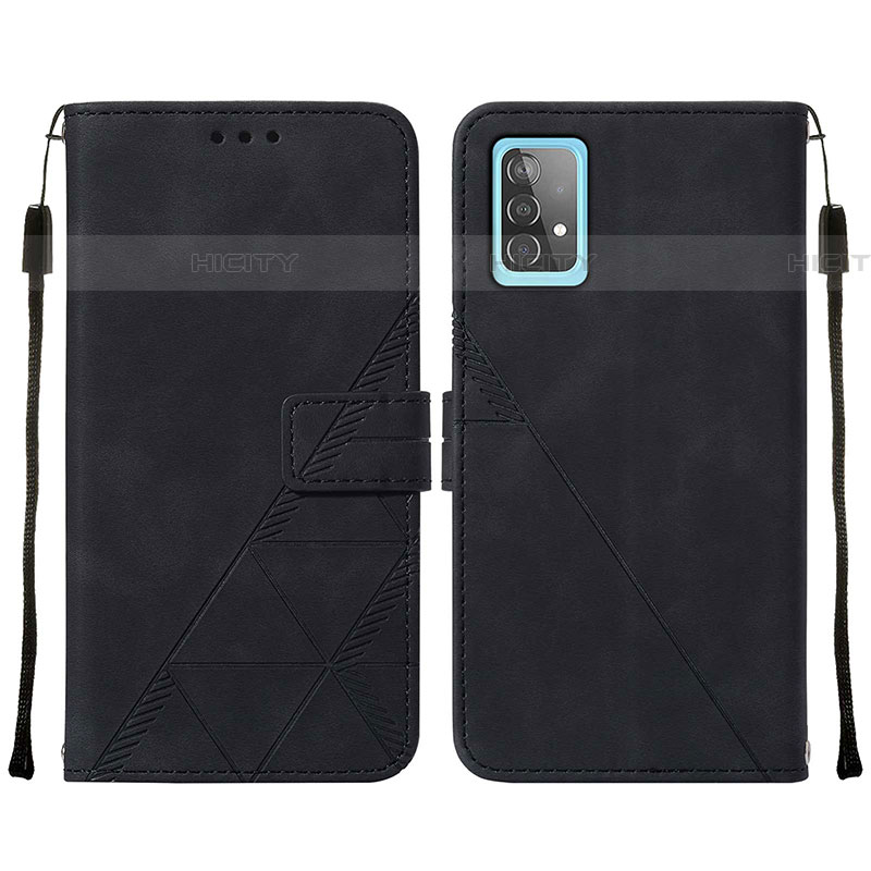 Coque Portefeuille Livre Cuir Etui Clapet Y01B pour Samsung Galaxy A52 5G Noir Plus