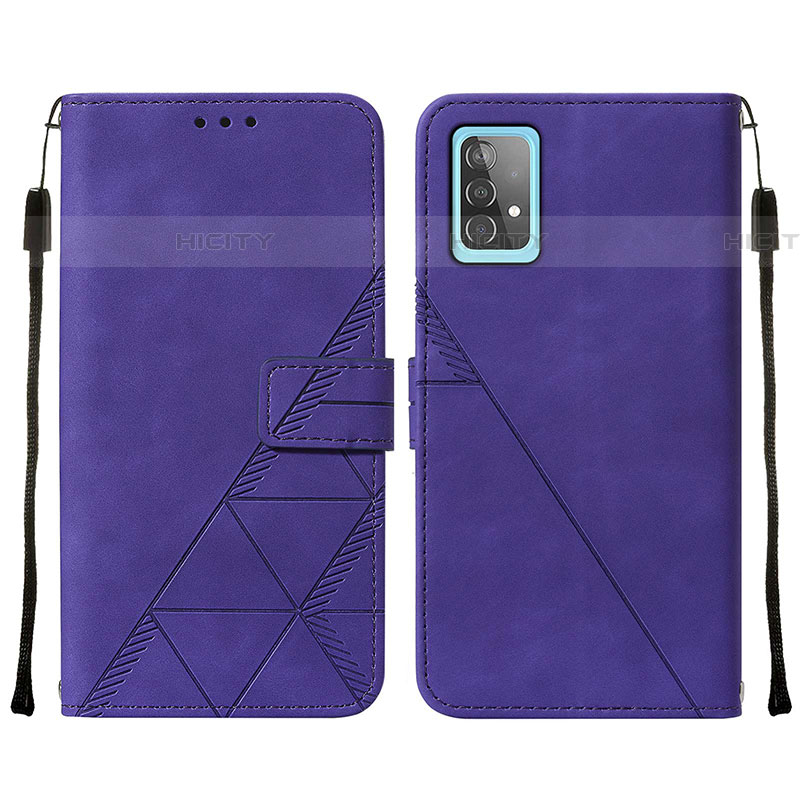 Coque Portefeuille Livre Cuir Etui Clapet Y01B pour Samsung Galaxy A52 5G Violet Plus