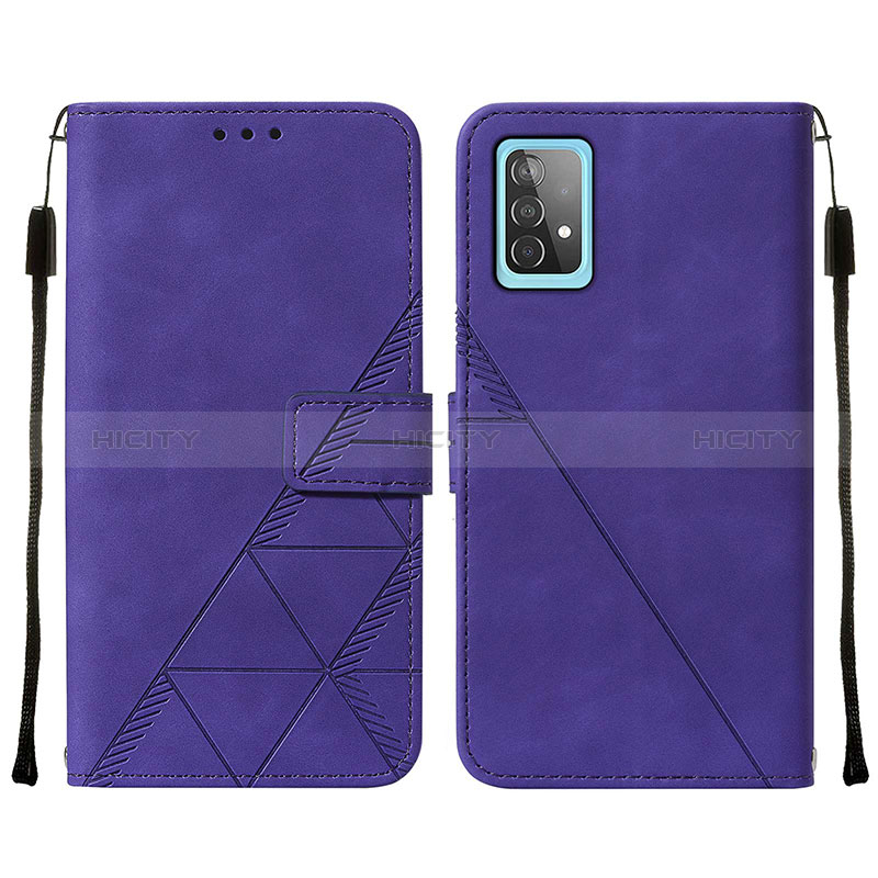 Coque Portefeuille Livre Cuir Etui Clapet Y01B pour Samsung Galaxy A52s 5G Violet Plus