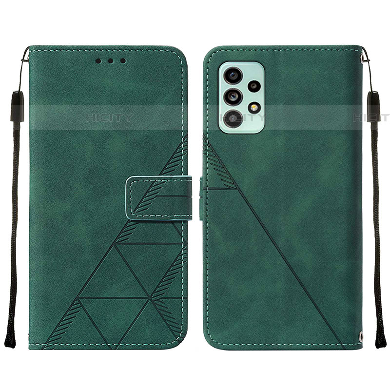 Coque Portefeuille Livre Cuir Etui Clapet Y01B pour Samsung Galaxy A53 5G Vert Plus