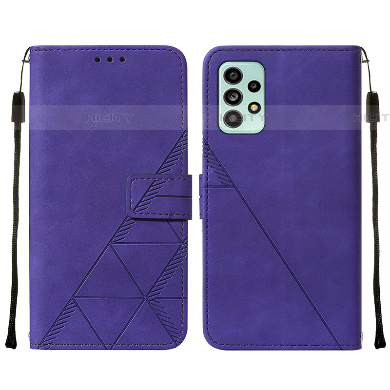 Coque Portefeuille Livre Cuir Etui Clapet Y01B pour Samsung Galaxy A53 5G Violet Plus