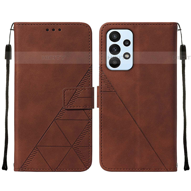 Coque Portefeuille Livre Cuir Etui Clapet Y01B pour Samsung Galaxy A73 5G Marron Plus