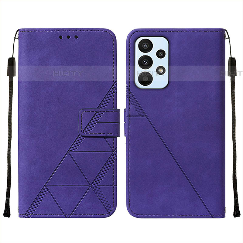 Coque Portefeuille Livre Cuir Etui Clapet Y01B pour Samsung Galaxy A73 5G Violet Plus