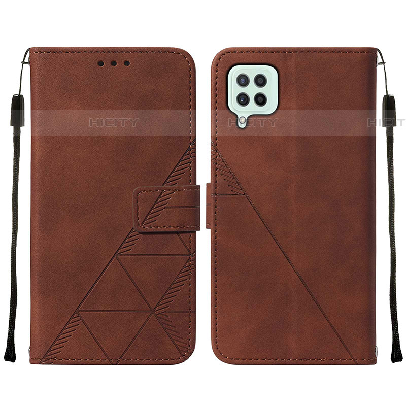 Coque Portefeuille Livre Cuir Etui Clapet Y01B pour Samsung Galaxy F22 4G Marron Plus