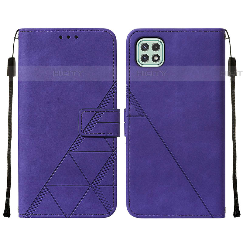 Coque Portefeuille Livre Cuir Etui Clapet Y01B pour Samsung Galaxy F42 5G Violet Plus