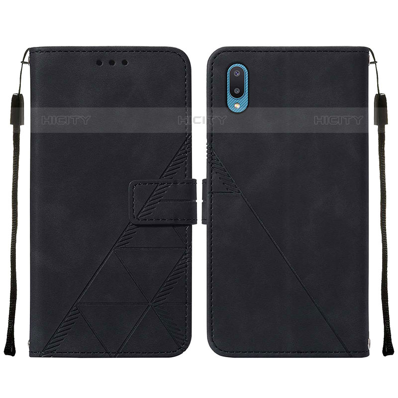 Coque Portefeuille Livre Cuir Etui Clapet Y01B pour Samsung Galaxy M02 Noir Plus