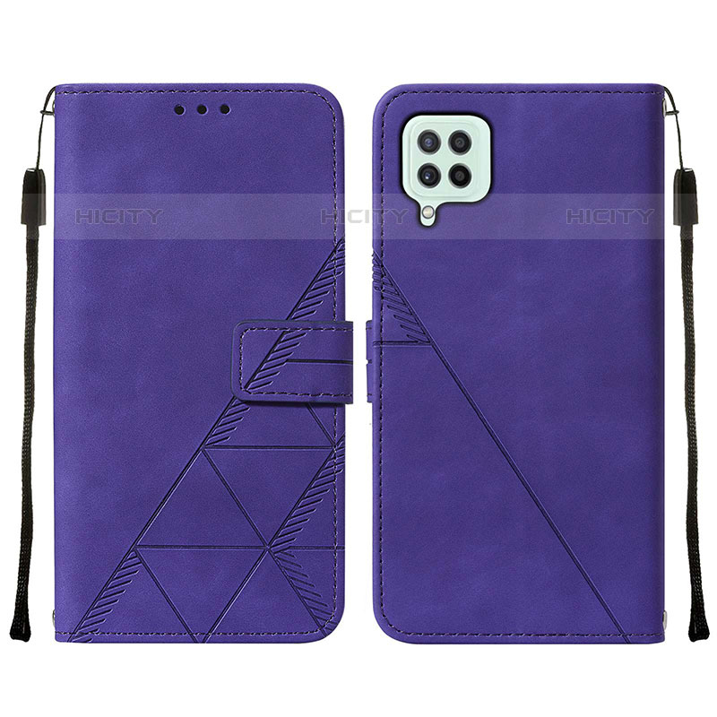 Coque Portefeuille Livre Cuir Etui Clapet Y01B pour Samsung Galaxy M32 4G Violet Plus