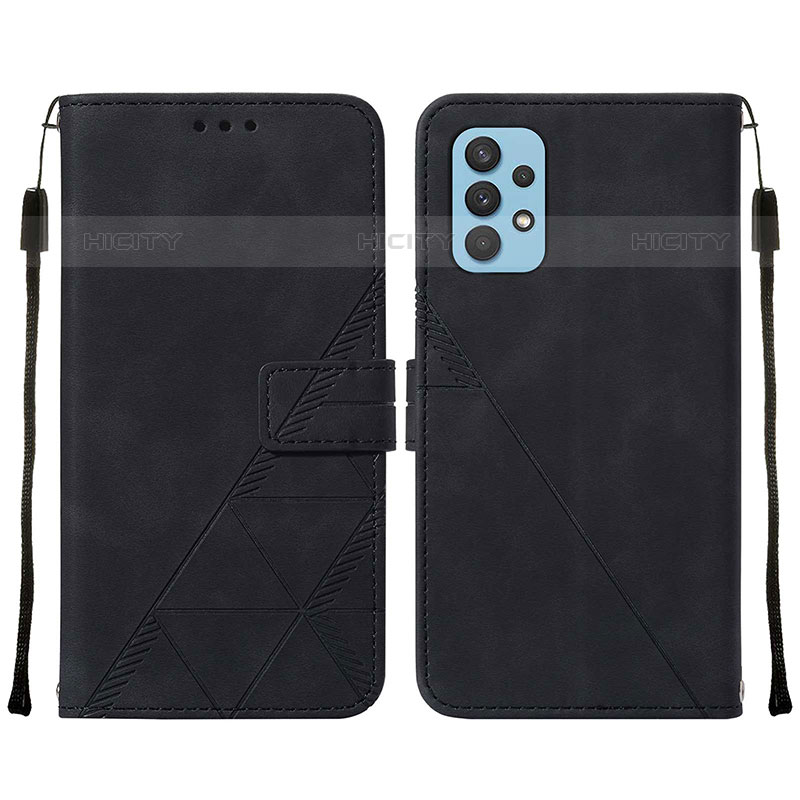 Coque Portefeuille Livre Cuir Etui Clapet Y01B pour Samsung Galaxy M32 5G Noir Plus