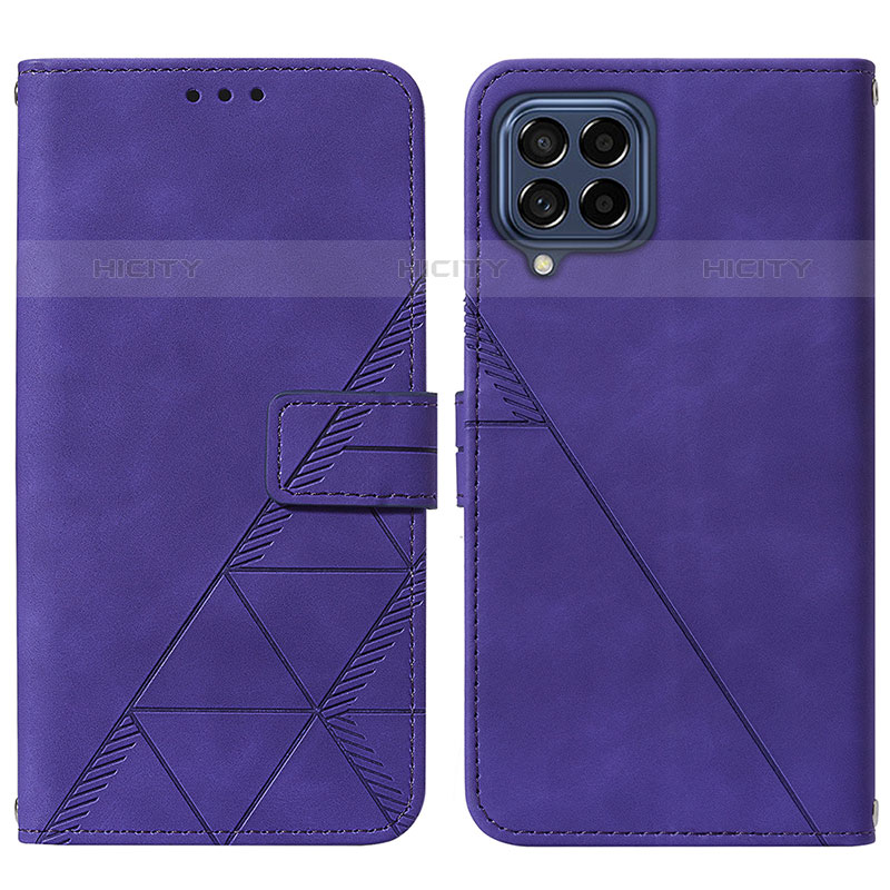 Coque Portefeuille Livre Cuir Etui Clapet Y01B pour Samsung Galaxy M33 5G Violet Plus