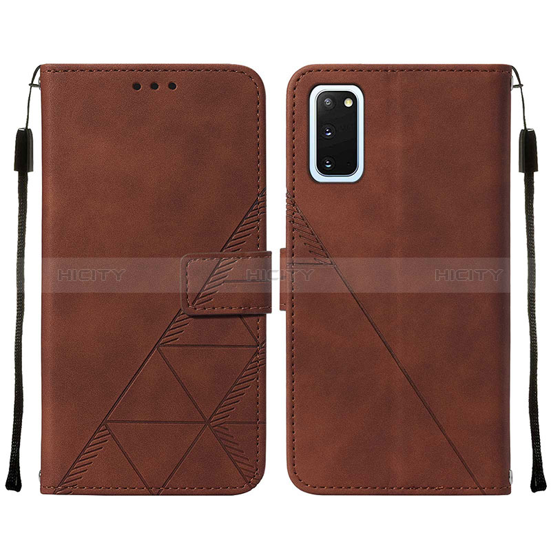 Coque Portefeuille Livre Cuir Etui Clapet Y01B pour Samsung Galaxy S20 5G Marron Plus