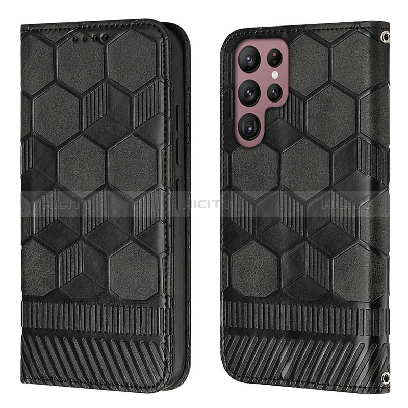 Coque Portefeuille Livre Cuir Etui Clapet Y01B pour Samsung Galaxy S24 Ultra 5G Noir Plus