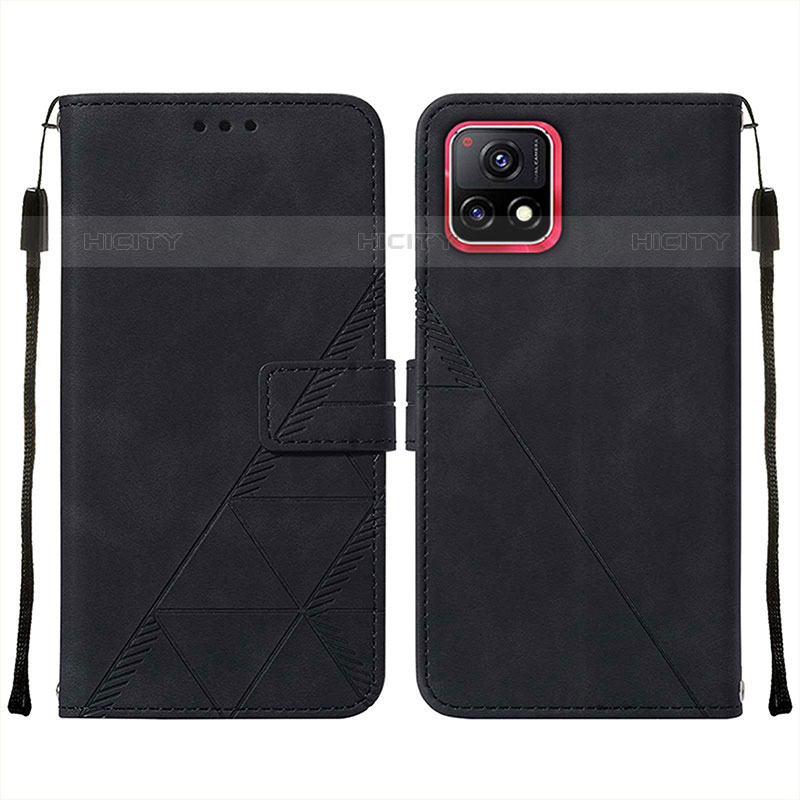 Coque Portefeuille Livre Cuir Etui Clapet Y01B pour Vivo iQOO U3 5G Noir Plus