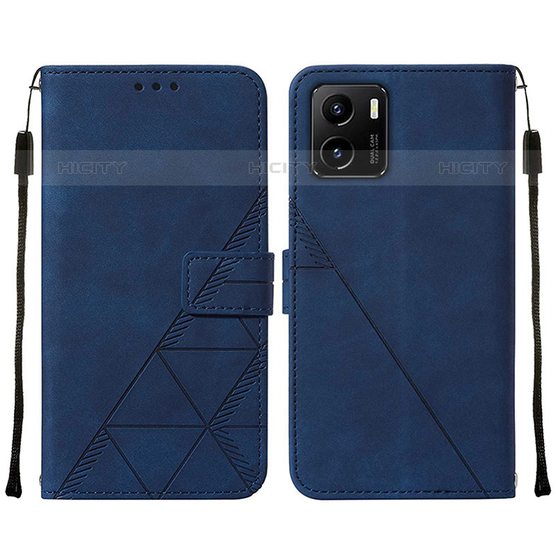 Coque Portefeuille Livre Cuir Etui Clapet Y01B pour Vivo iQOO U5x Bleu Plus