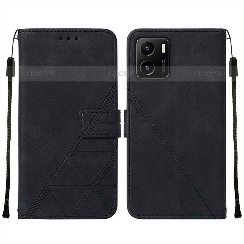 Coque Portefeuille Livre Cuir Etui Clapet Y01B pour Vivo iQOO U5x Noir Plus