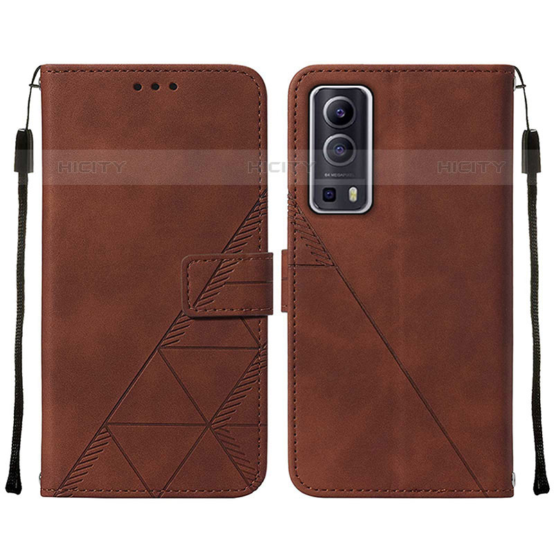 Coque Portefeuille Livre Cuir Etui Clapet Y01B pour Vivo iQOO Z3 5G Marron Plus