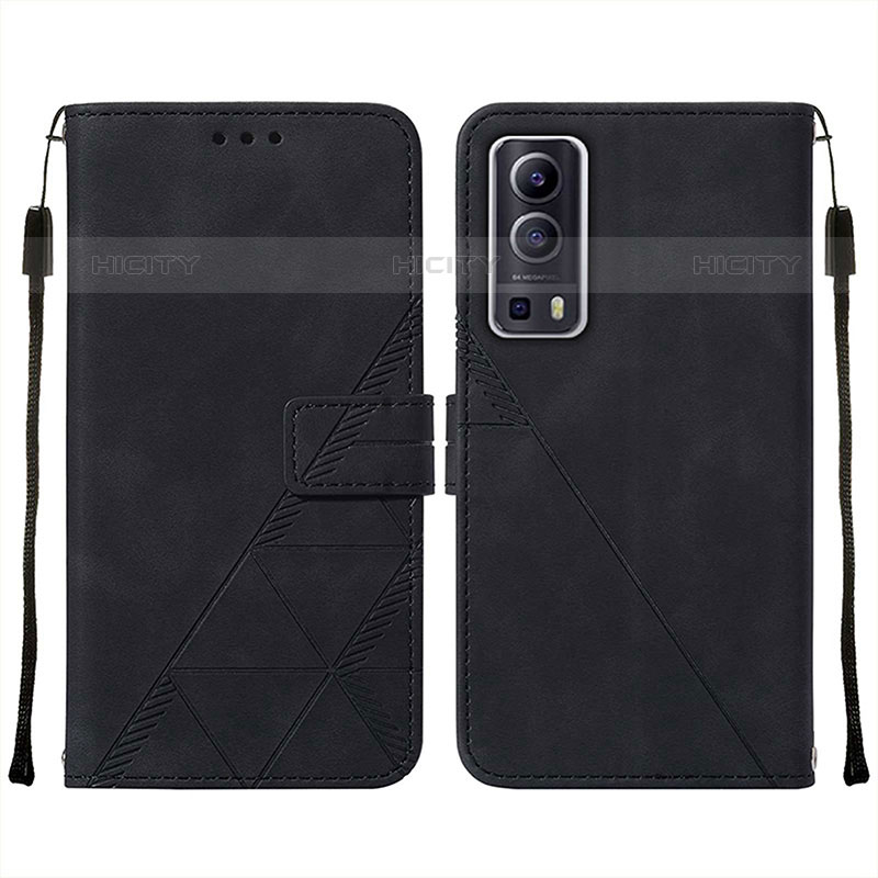 Coque Portefeuille Livre Cuir Etui Clapet Y01B pour Vivo iQOO Z3 5G Noir Plus