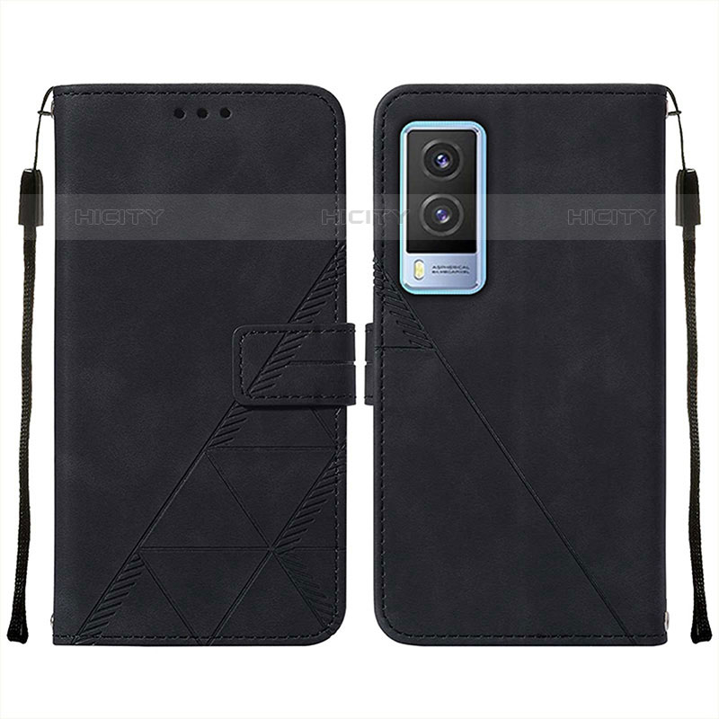 Coque Portefeuille Livre Cuir Etui Clapet Y01B pour Vivo V21e 5G Noir Plus