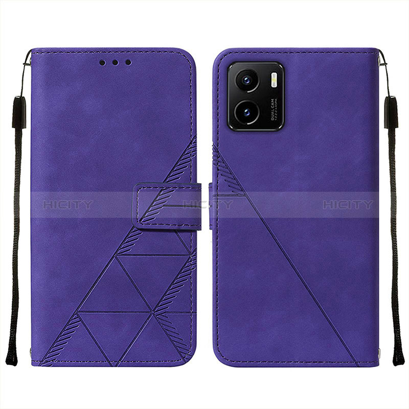 Coque Portefeuille Livre Cuir Etui Clapet Y01B pour Vivo Y01 Violet Plus