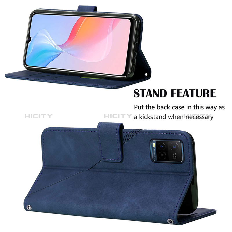 Coque Portefeuille Livre Cuir Etui Clapet Y01B pour Vivo Y21 Plus