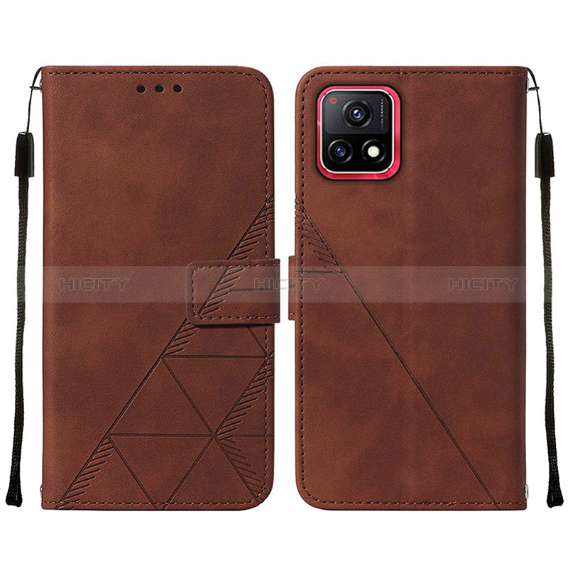 Coque Portefeuille Livre Cuir Etui Clapet Y01B pour Vivo Y31s 5G Marron Plus