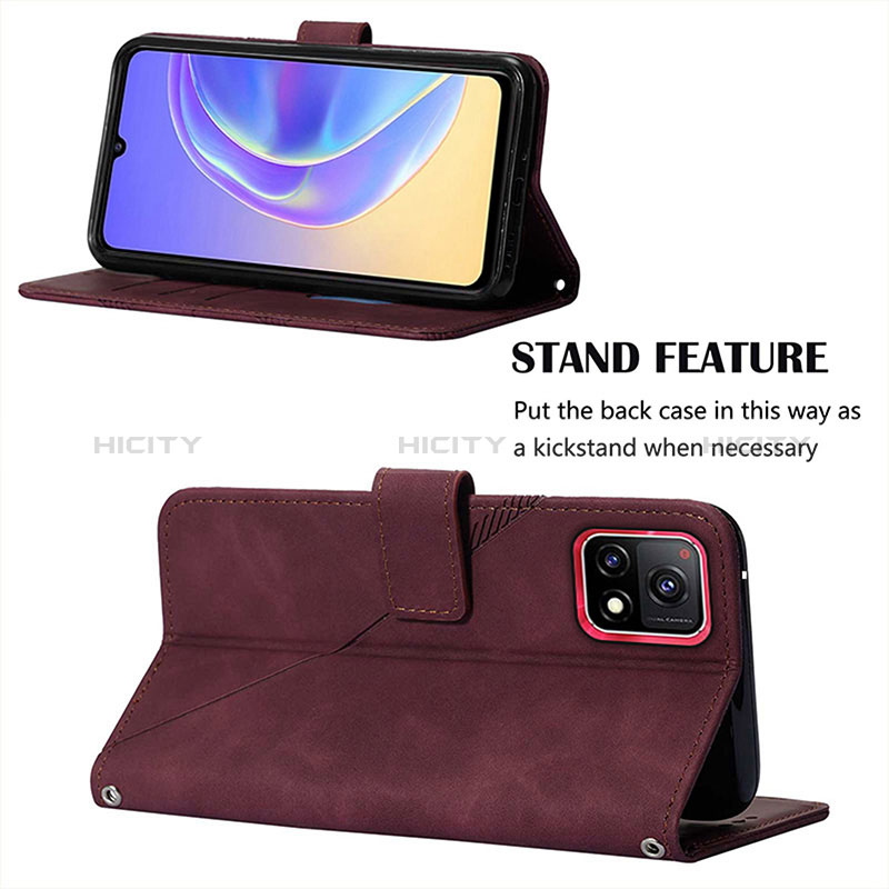 Coque Portefeuille Livre Cuir Etui Clapet Y01B pour Vivo Y72 India Plus