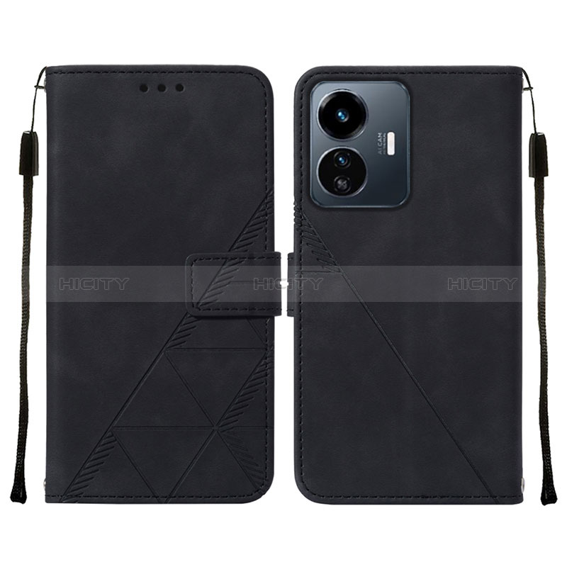 Coque Portefeuille Livre Cuir Etui Clapet Y01B pour Vivo Y77 5G Noir Plus