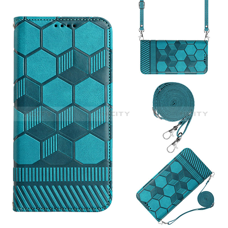 Coque Portefeuille Livre Cuir Etui Clapet Y01B pour Xiaomi Poco X4 GT 5G Cyan Plus