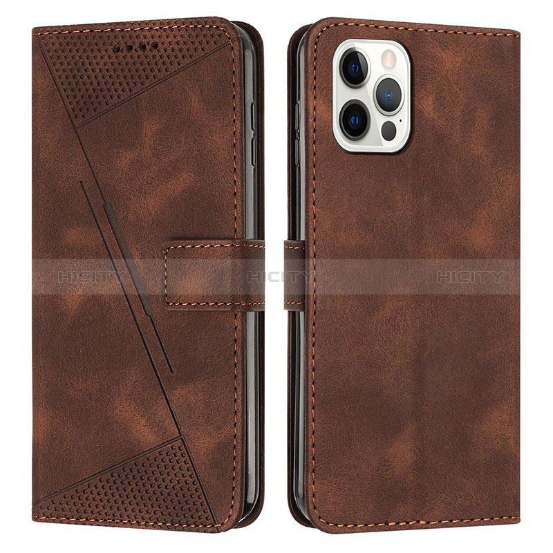 Coque Portefeuille Livre Cuir Etui Clapet Y01X pour Apple iPhone 13 Pro Marron Plus