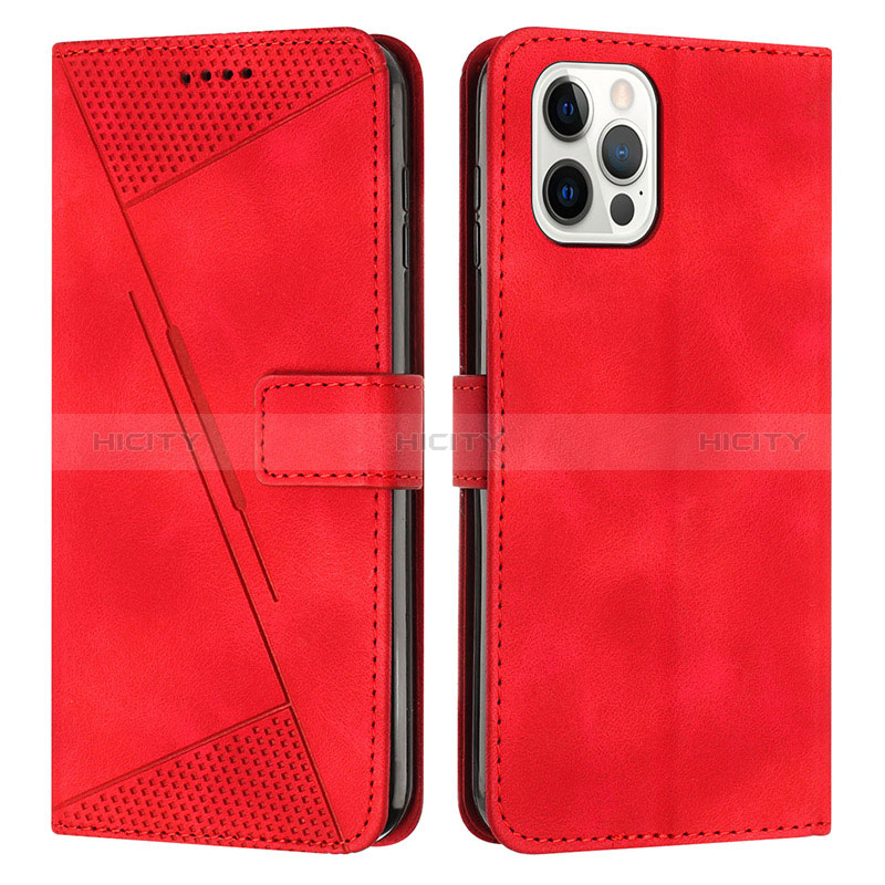 Coque Portefeuille Livre Cuir Etui Clapet Y01X pour Apple iPhone 16 Pro Rouge Plus